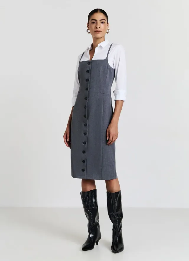 Calliope Atelier robe tube boutons femme unie