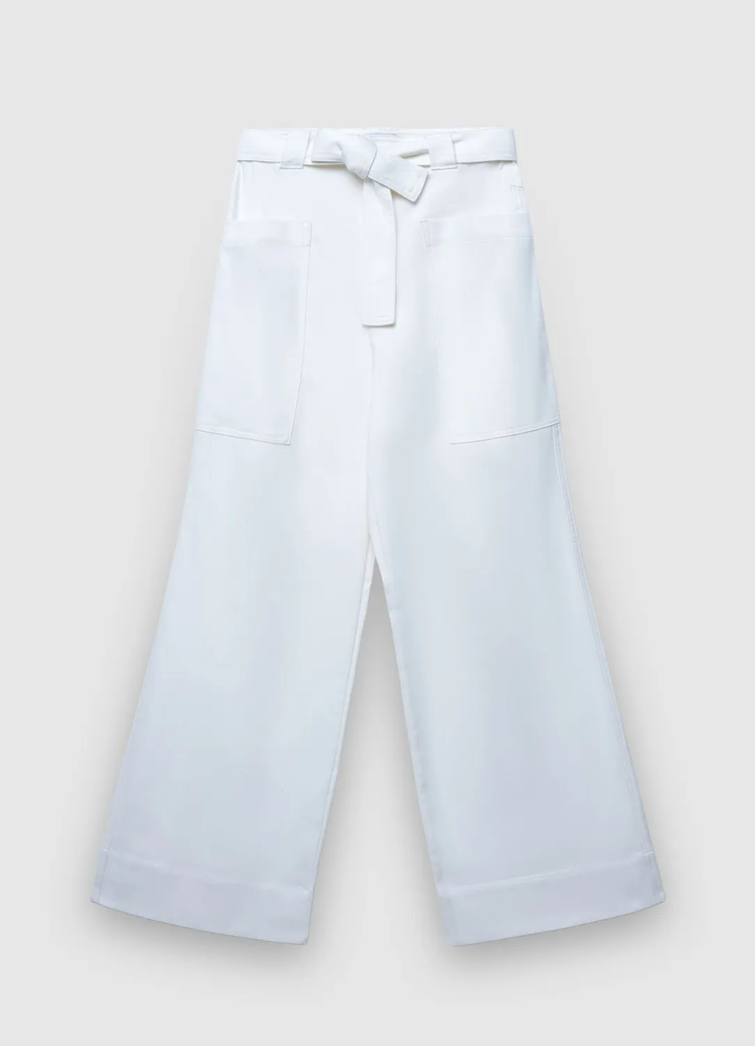 Calliope Pantalon taille haute femme ceinture large