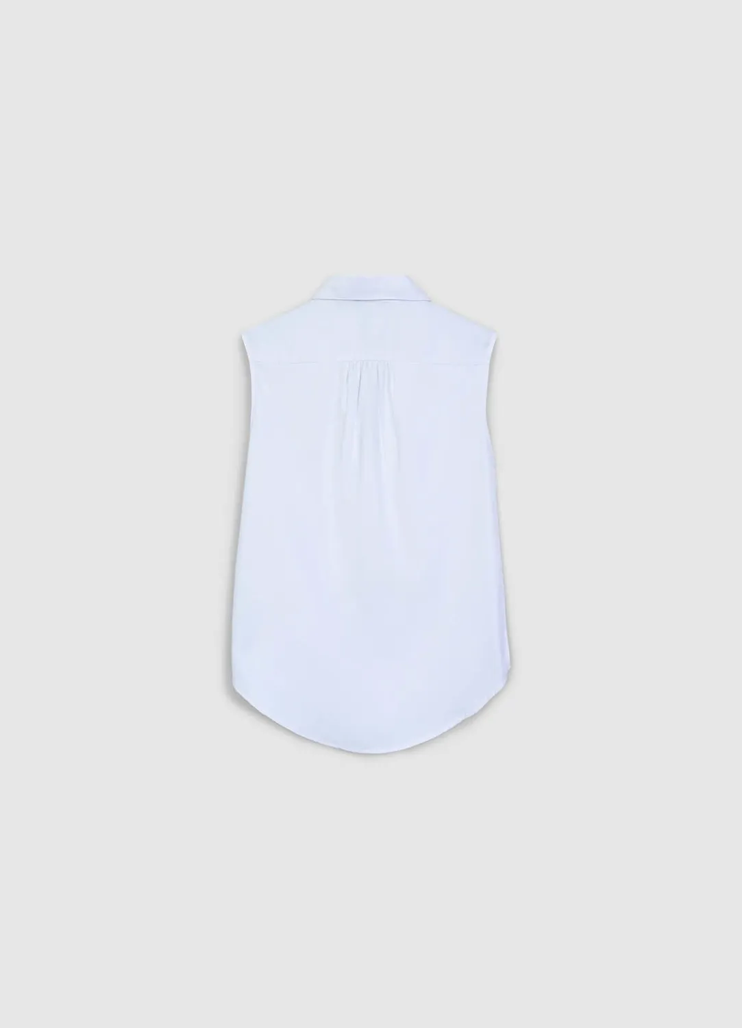Top Calliope col chemise femme coton uni