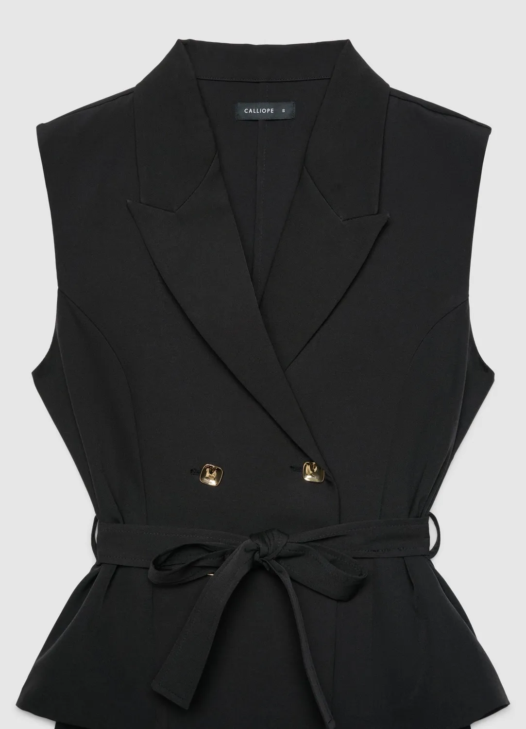 Calliope Robe gilet femme plissée à ceinture
