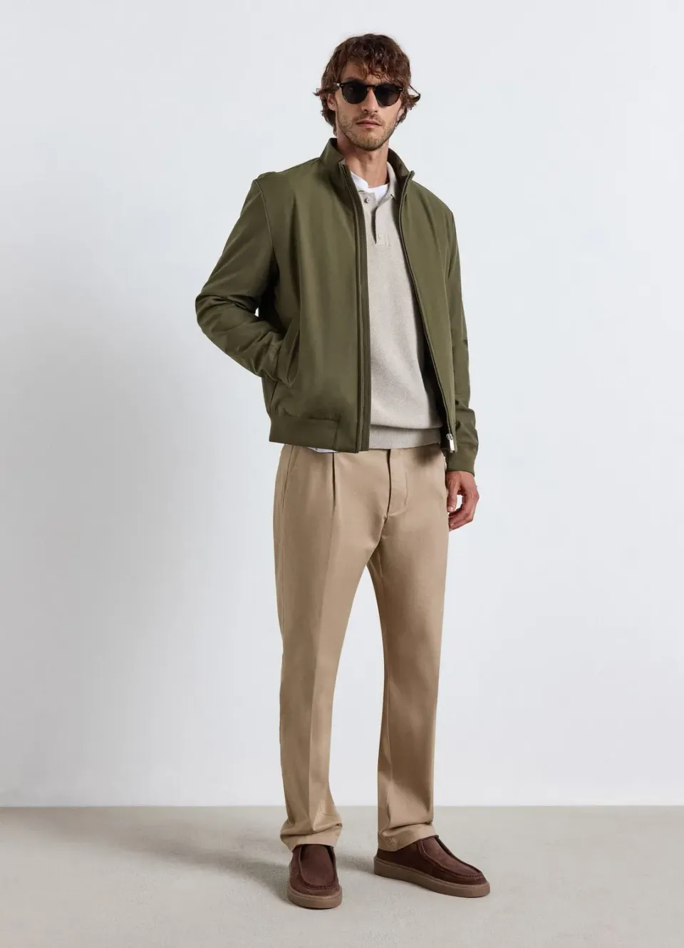 Calliope Bomber homme zip col montant uni