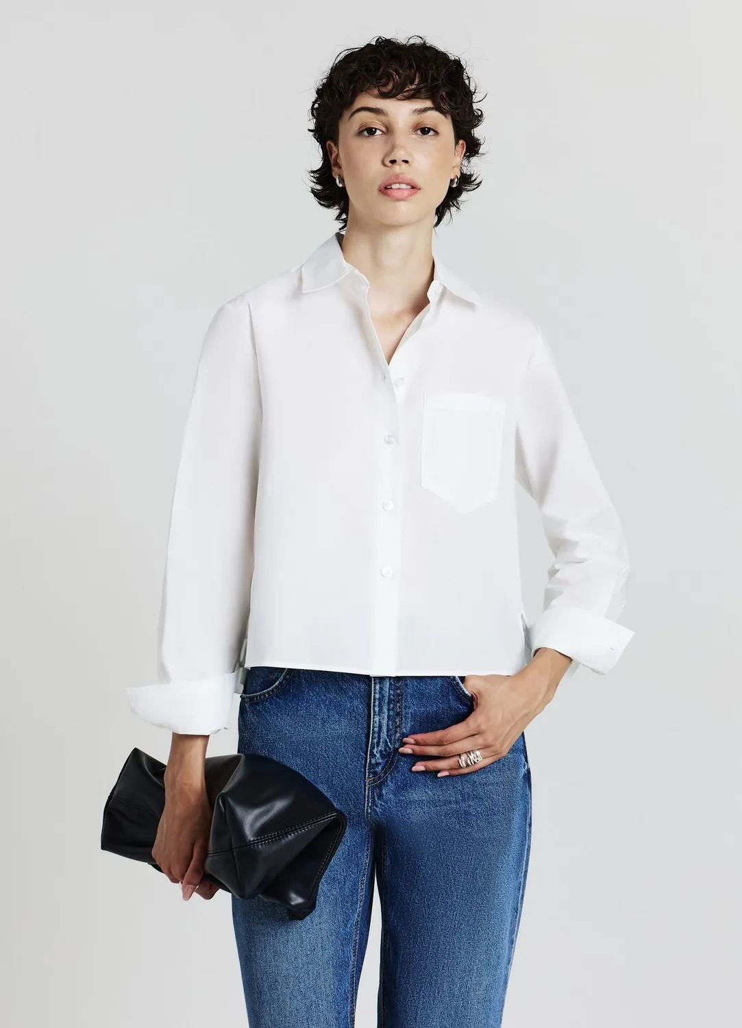 Calliope Chemise Ballon Femme Coton Uni Boutons