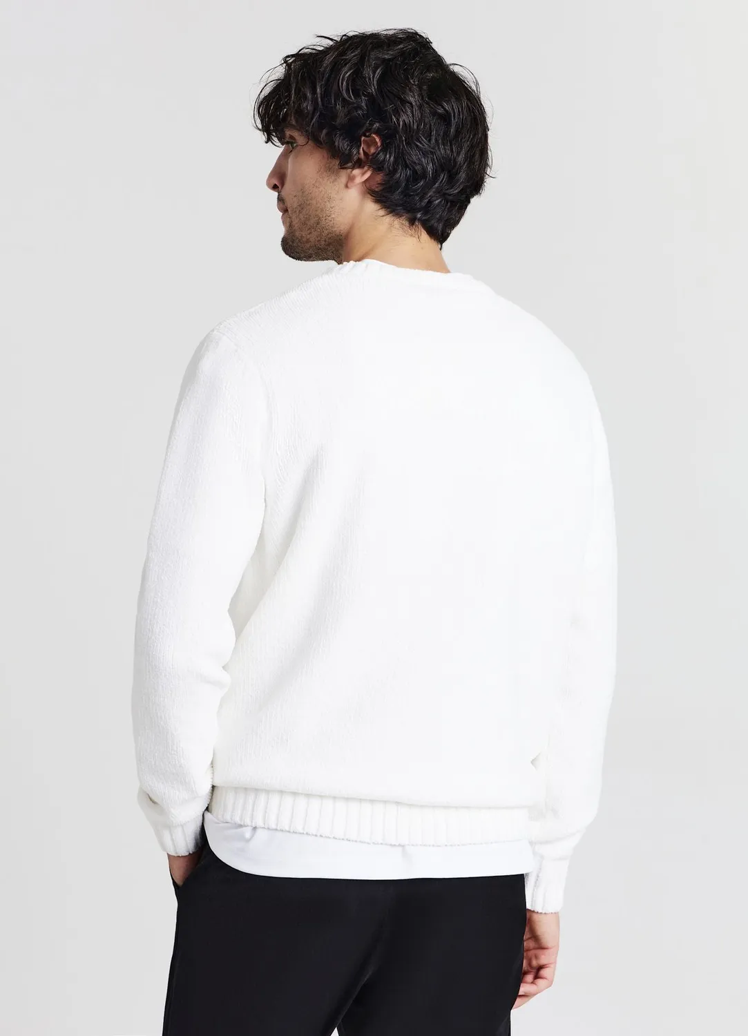Calliope pull col rond chenille homme
