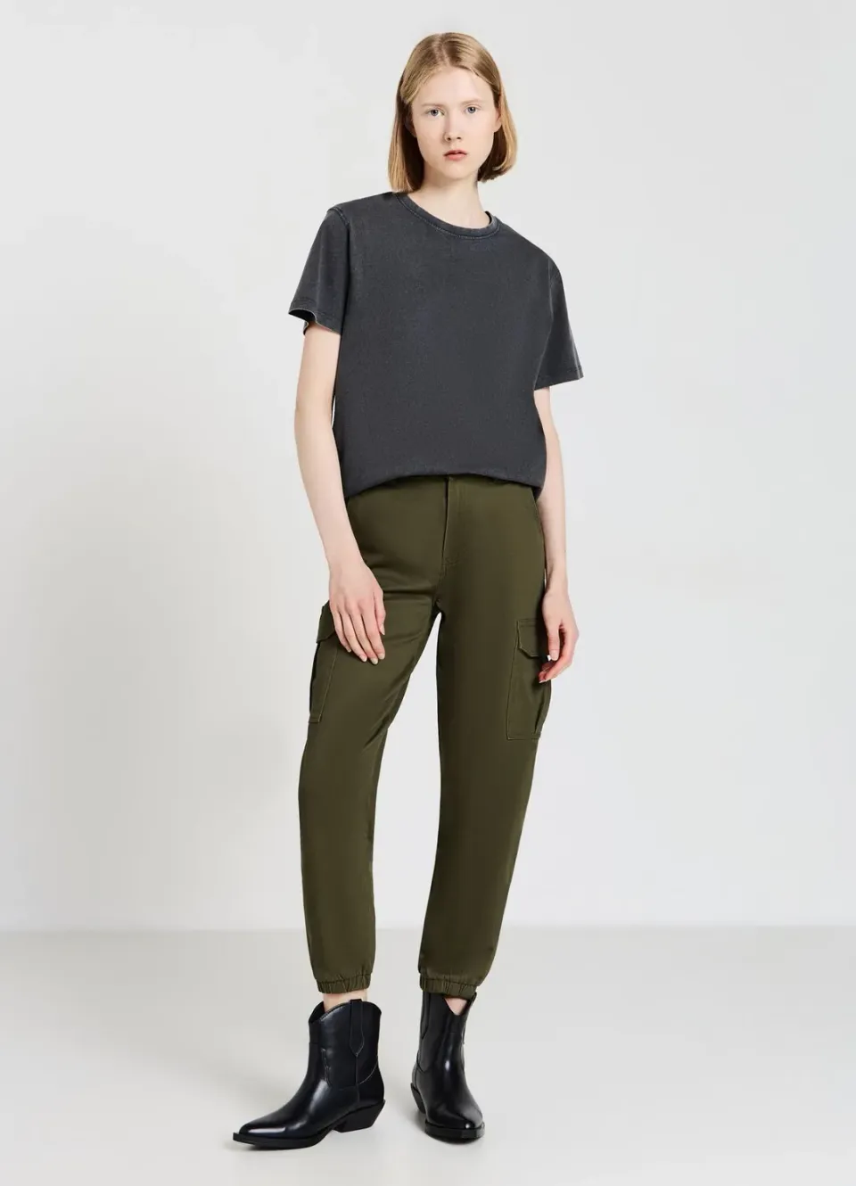 Calliope pantalon cargo coton femme poches