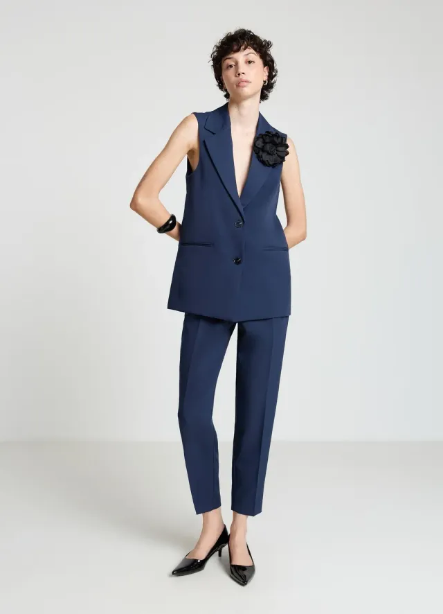 Calliope Gilet Long Monopetto Femme 2 Boutons