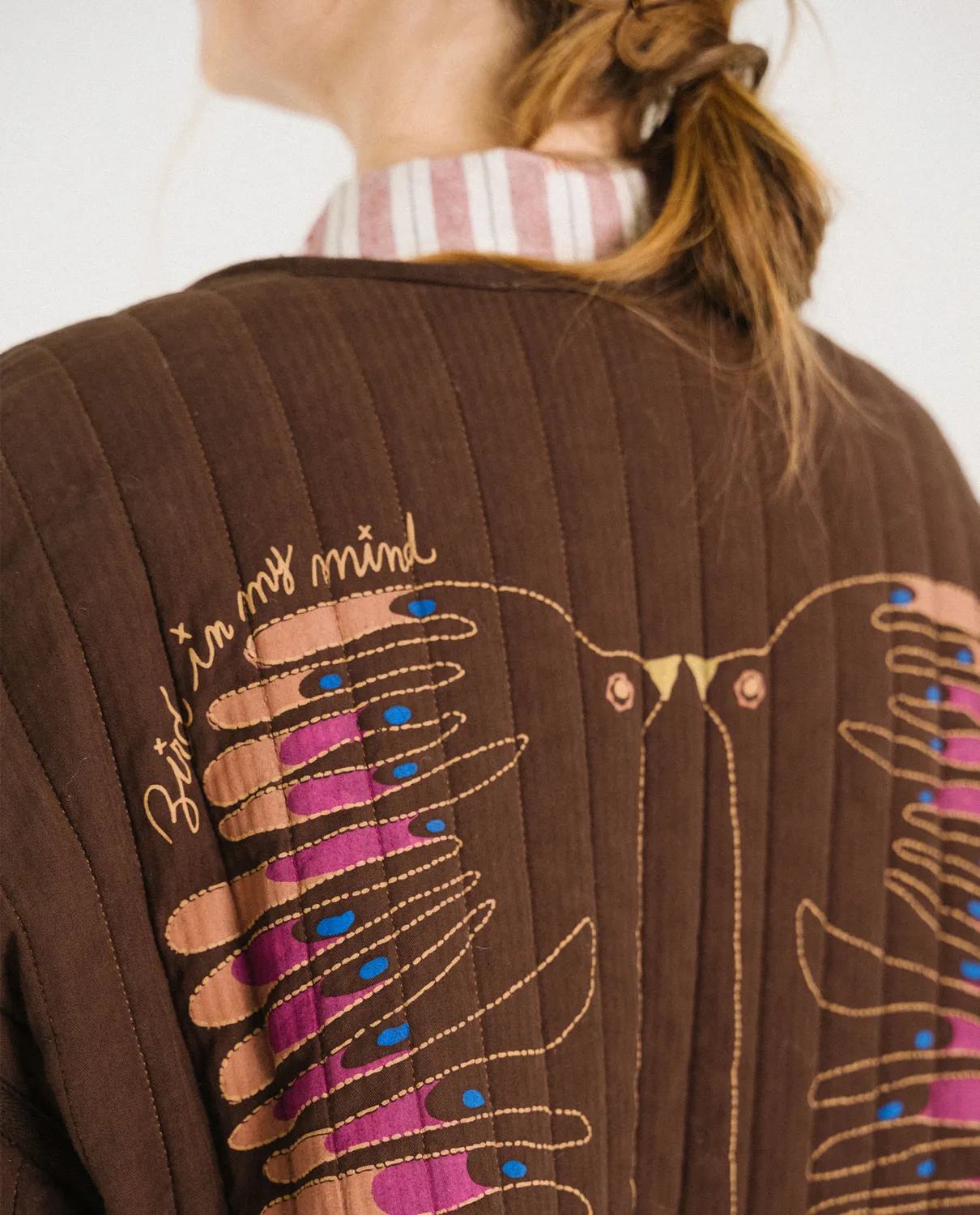 Tinsels Fame veste caffe coton matelassé birdy