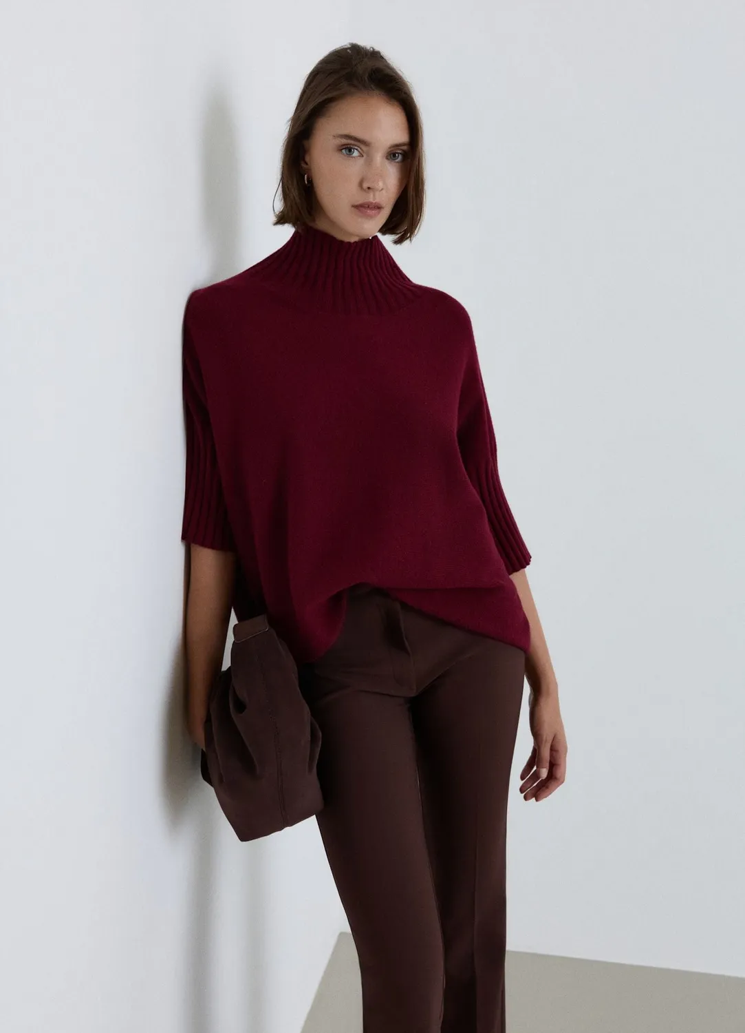 Calliope pull femme col bateau manches 3/4 uni