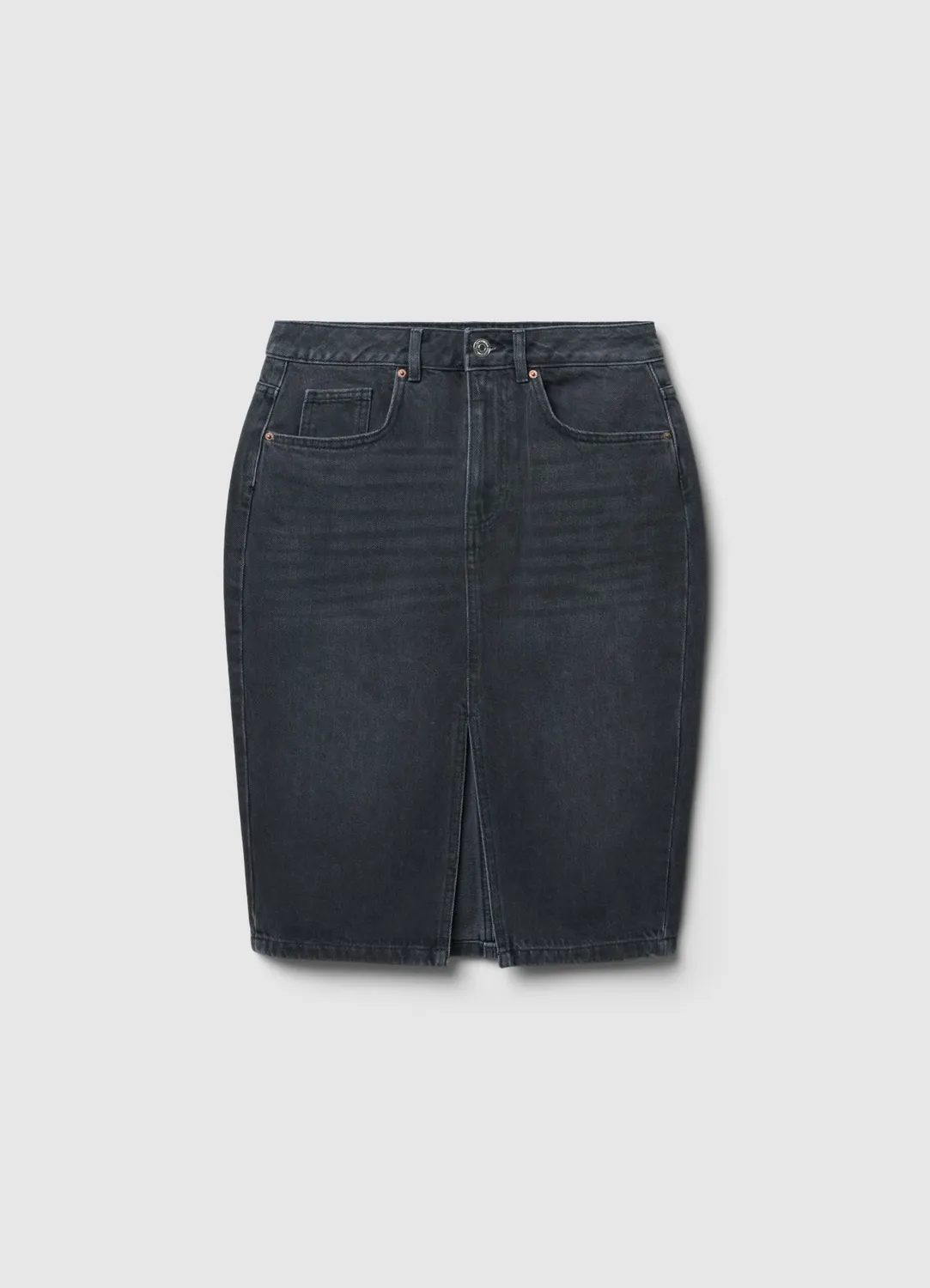 Calliope jupe longuette denim boutonnée