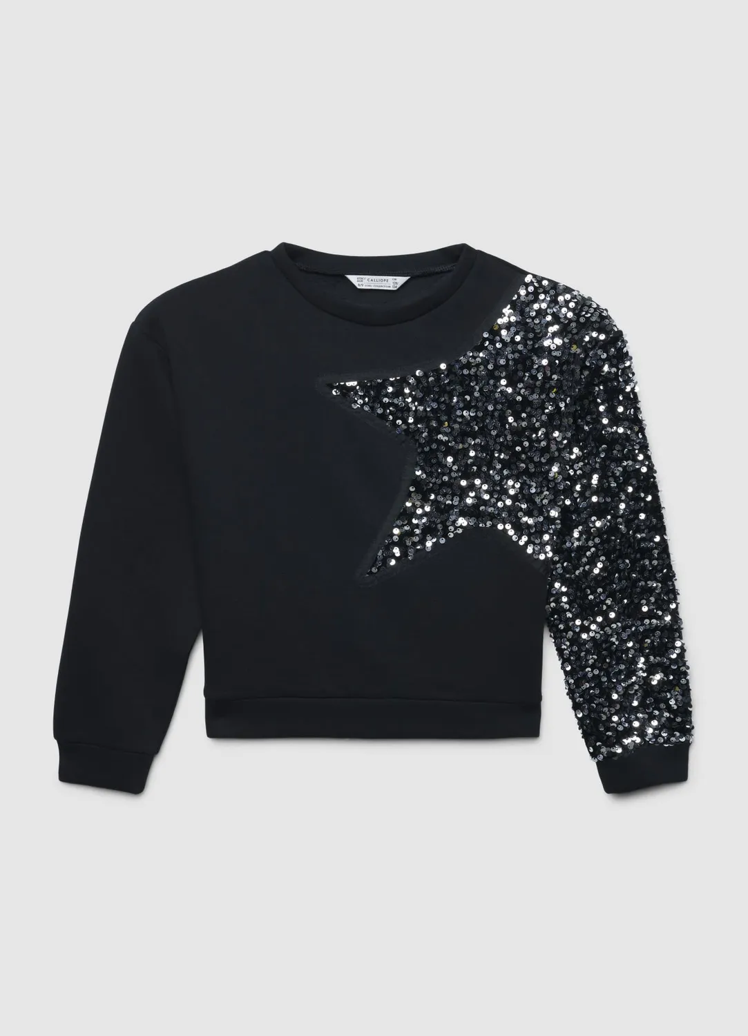 Calliope sweat fille étoile paillettes manches longues