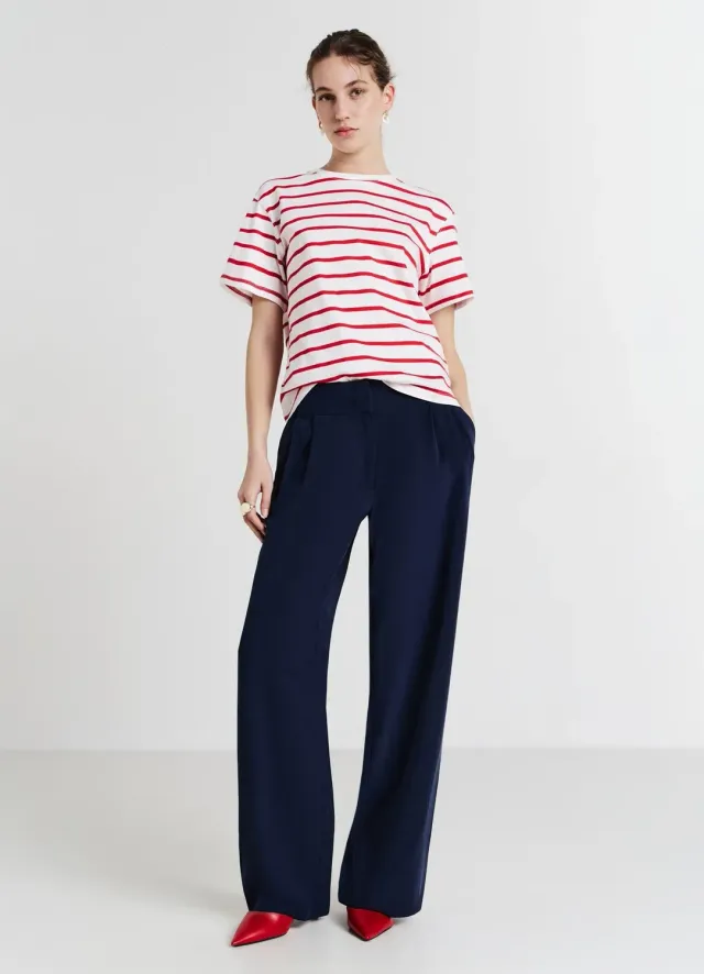 Calliope pantalon palazzo femme uni