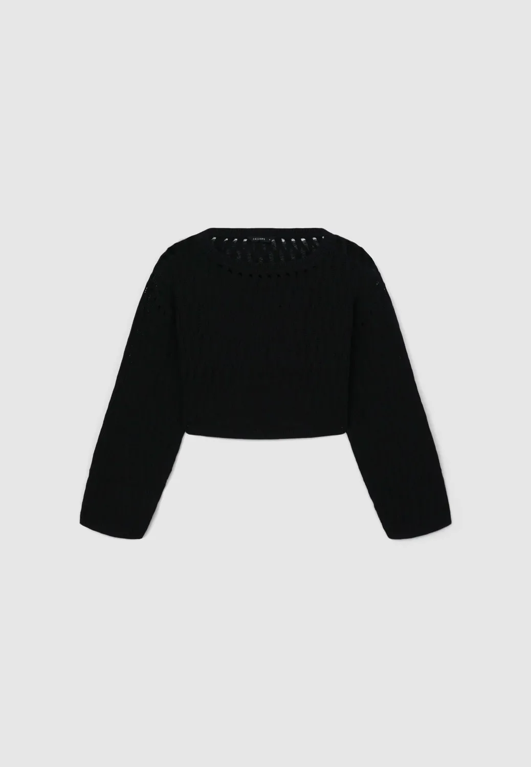 Calliope Pull ajouré col rond coton femme