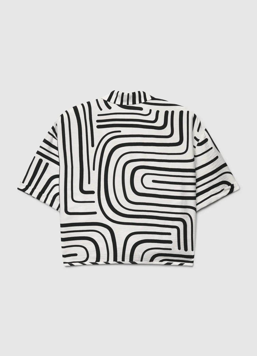 Calliope chemise nouée imprimé graphique femme manches courtes