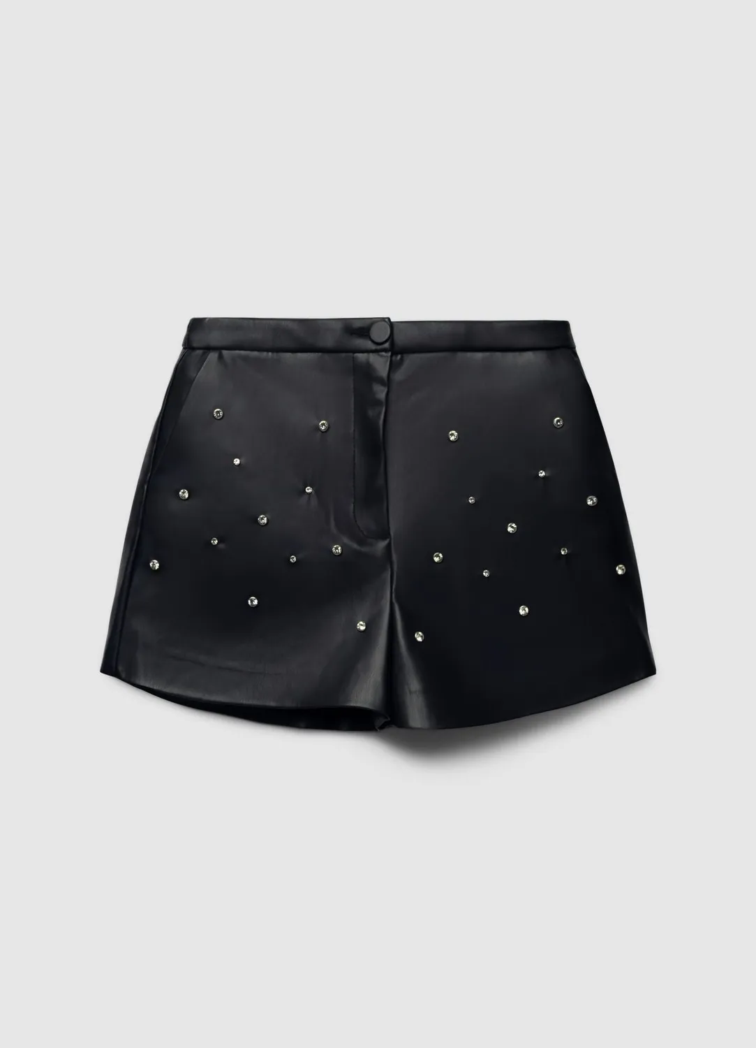 Calliope Short simili cuir strass femme coupe courte