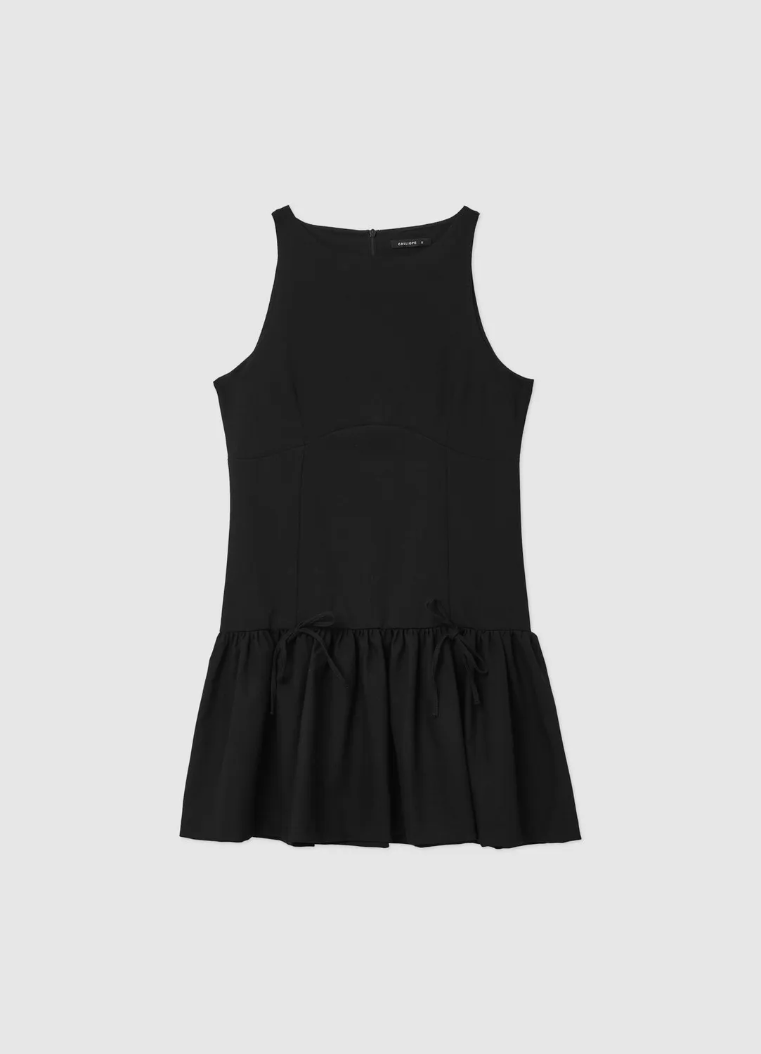 Calliope Robe Femme Sans Manches Courte Volants Nœuds