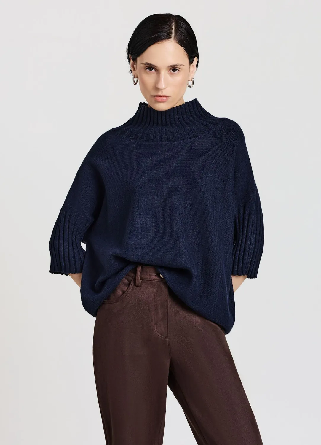 Calliope pull femme col rond manches 3/4