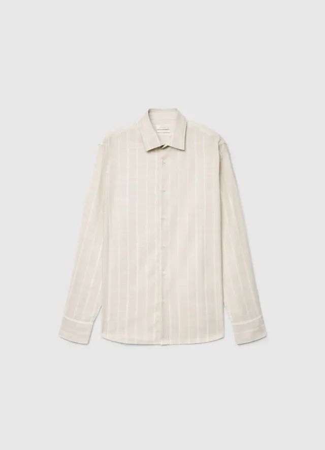 Calliope chemise rayée homme col classique coton