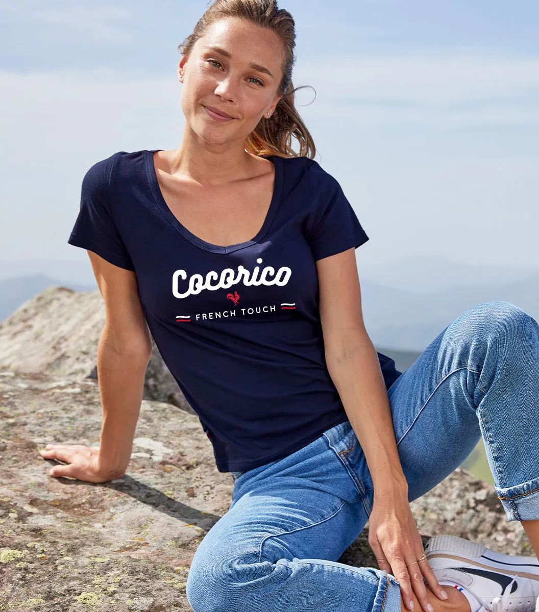 Cocorico Marine French Touch t-shirt femme col V
