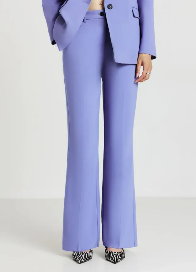 Calliope pantalon flare taille haute femme bureau