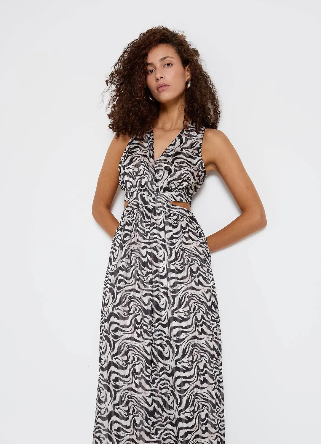 Calliope cut-out robe longue femme animalier