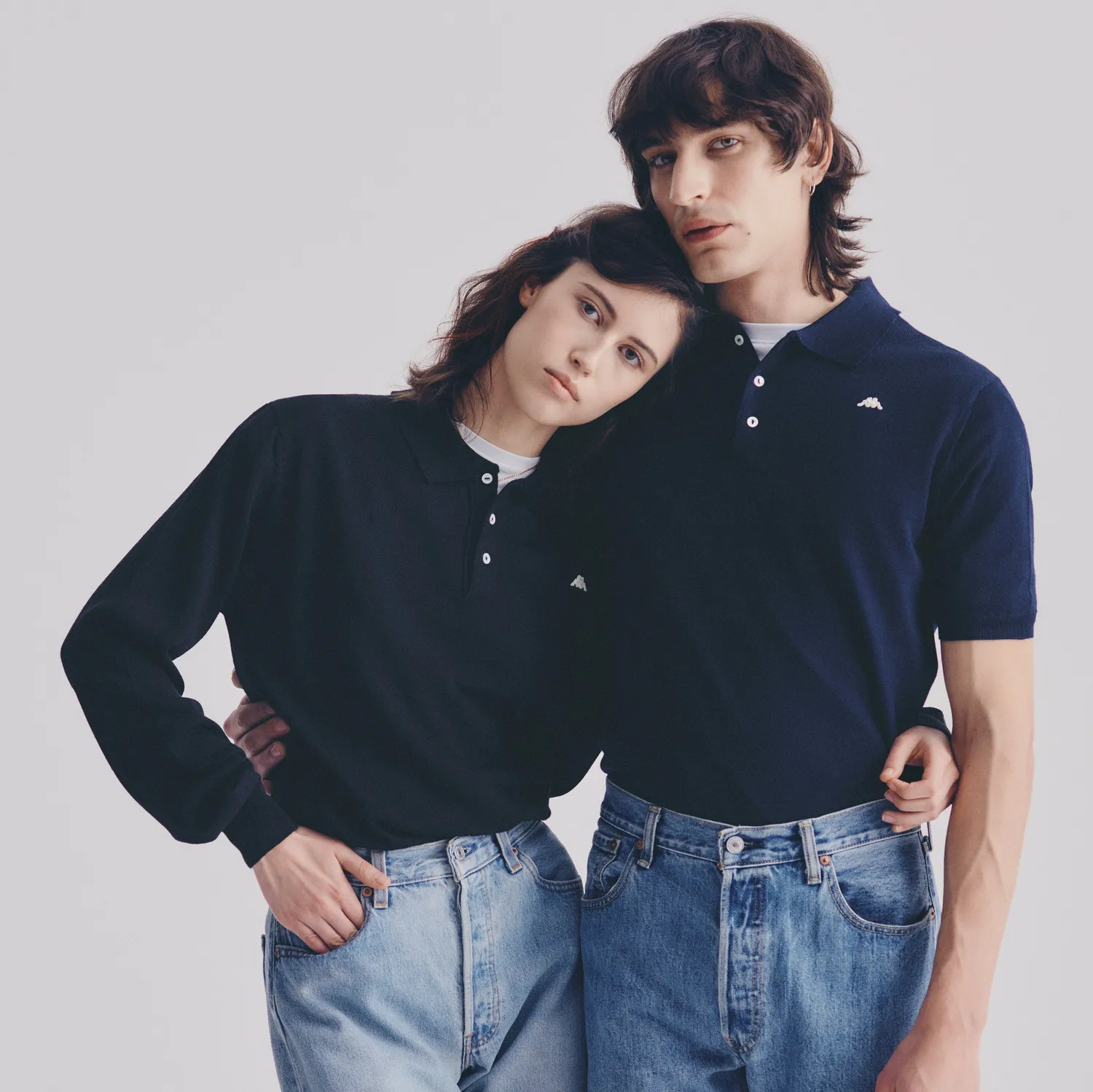 Robe di Kappa Daimen polo manches longues bleu