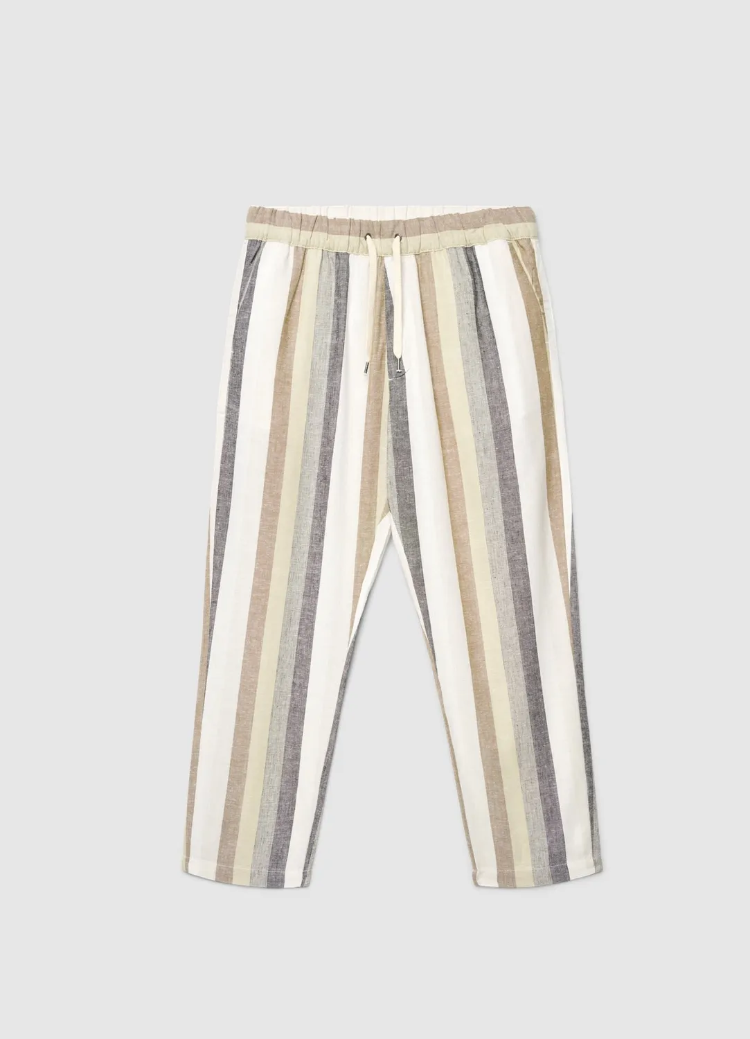 Calliope pantalon jogger rayé pantalon lin homme