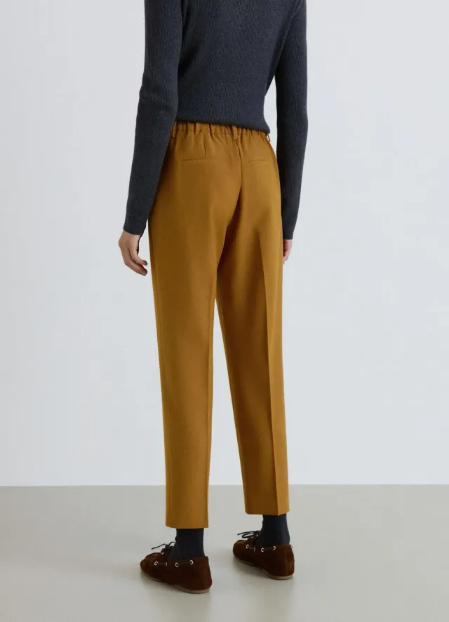 Calliope Pantalon pinces taille haute pantalon droit femme