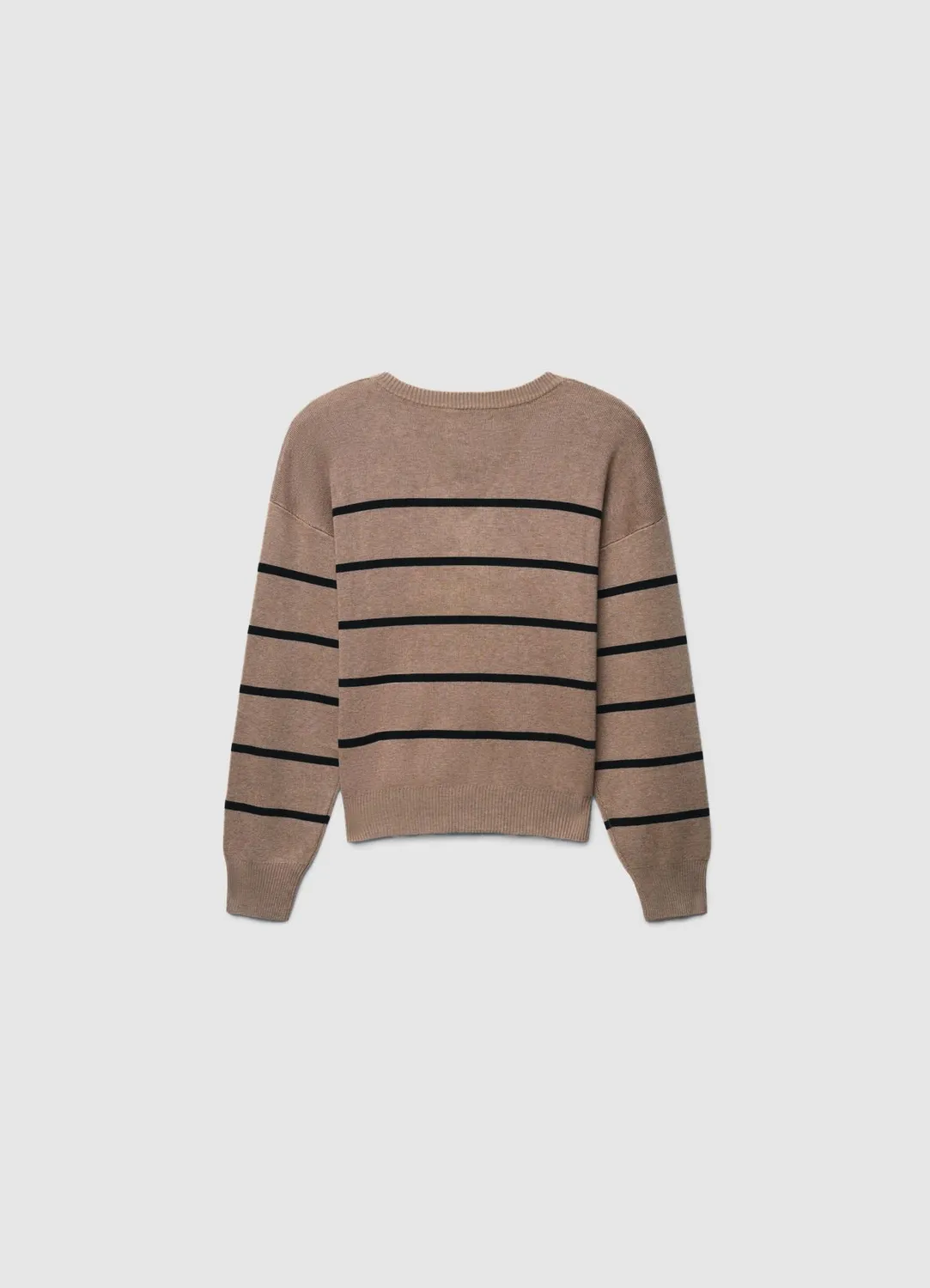 Calliope pull col V femme rayé manches longues