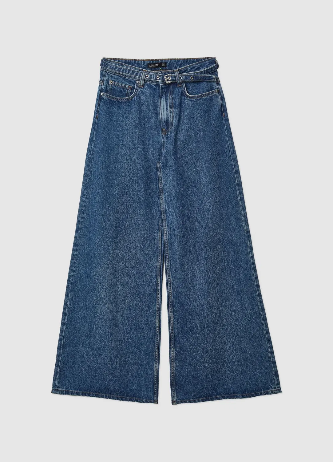 Calliope jean wide leg femme taille haute ceinture