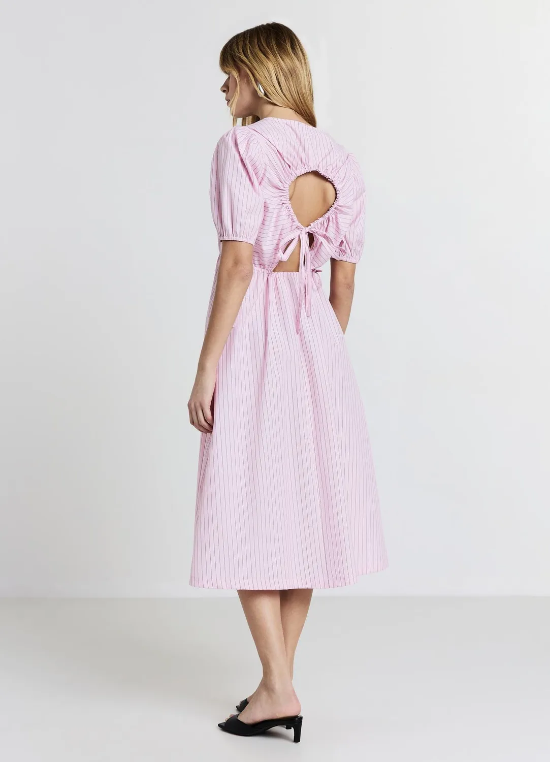 Calliope robe longue rayée manches ballon S M L
