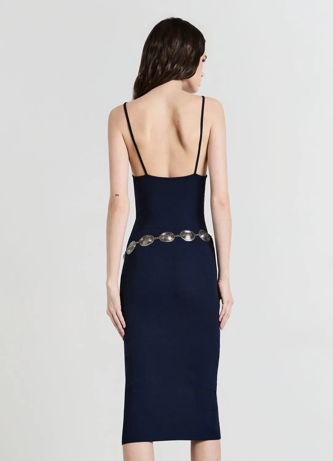 Calliope robe longue femme côtelée bretelles