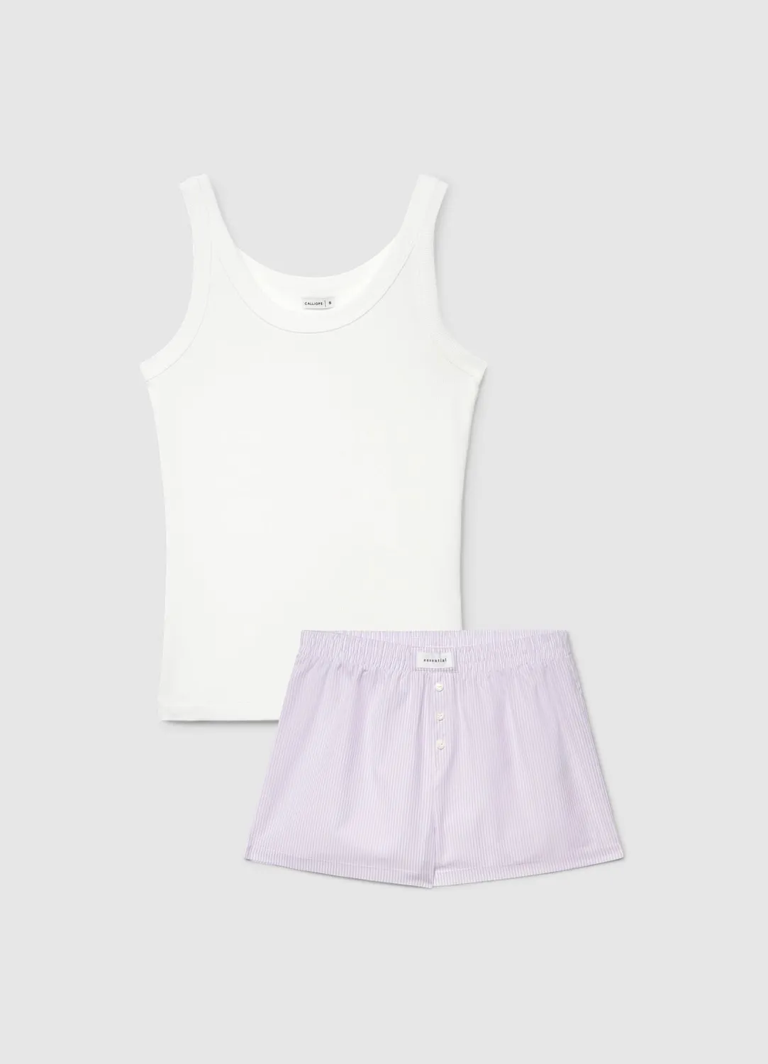 Calliope ensemble pyjama femme débardeur et short rayé