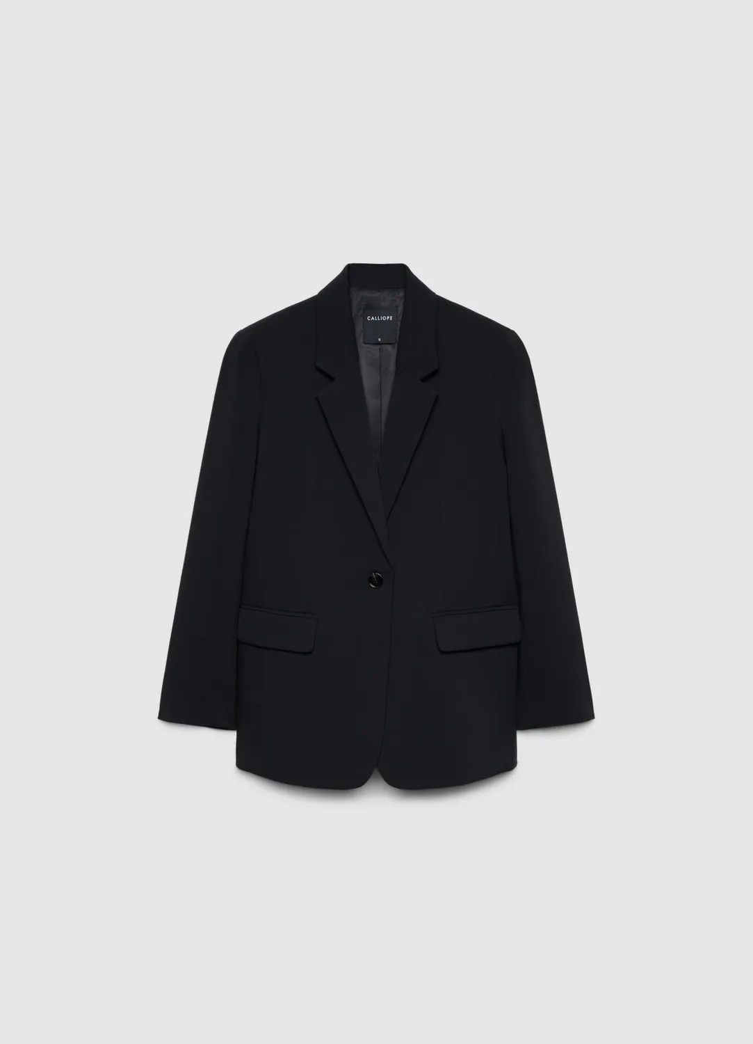 Calliope blazer uni femme un bouton épaules larges