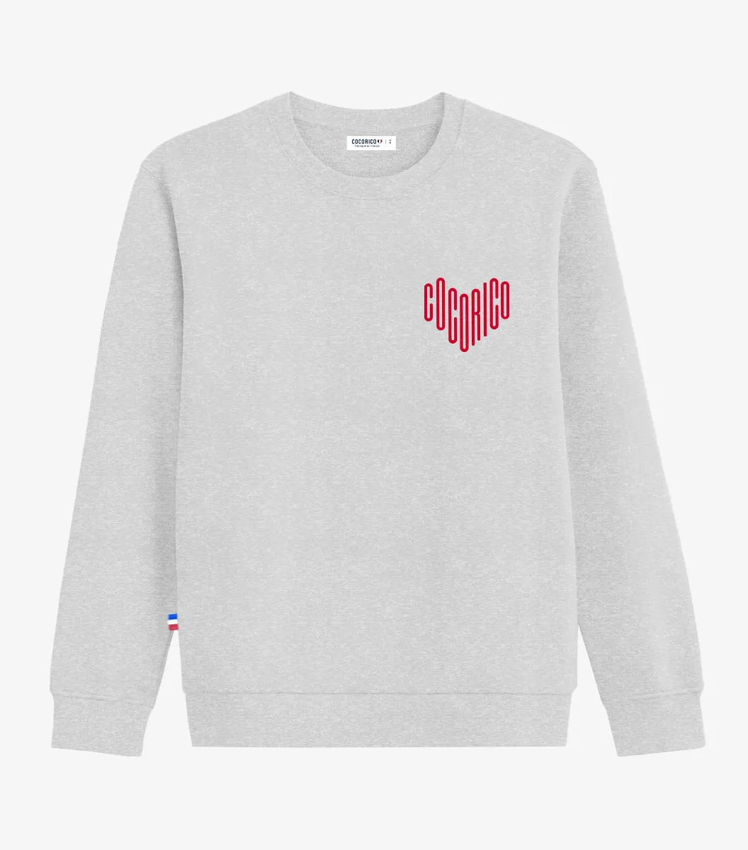 Cocorico Le Cœur sweat femme gris coton