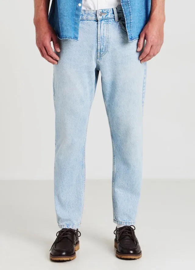 Calliope jean cropped délavé homme 5 poches