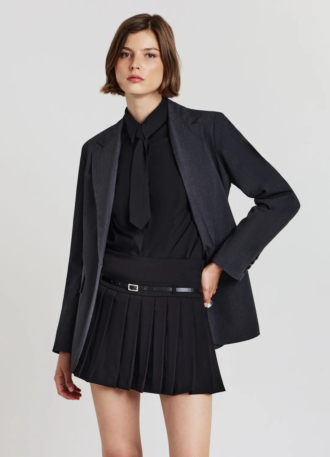 Calliope Plissée jupe-short femme plis ceinture