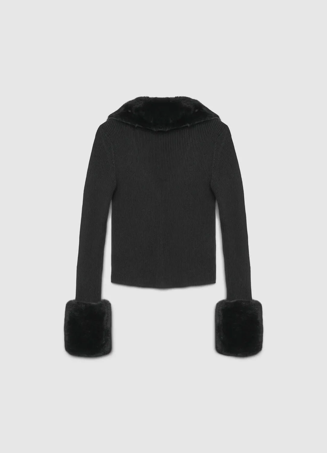 Calliope cardigan fausse fourrure femme col fourrure