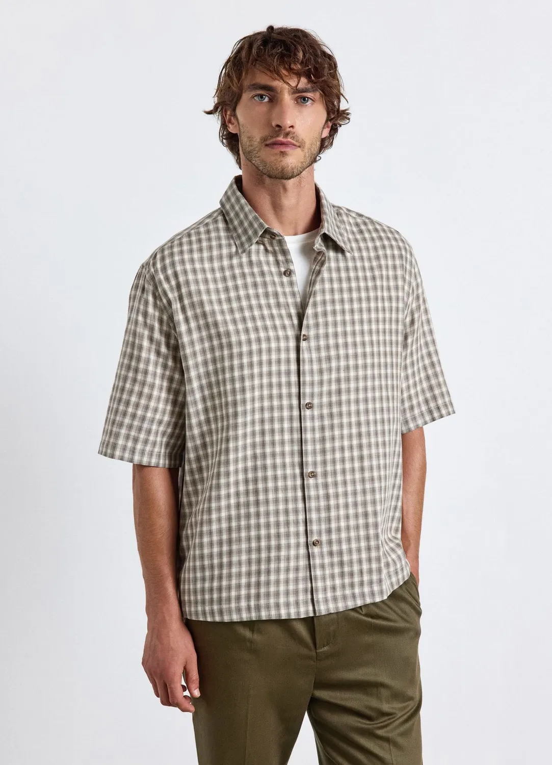 Calliope chemise boxy carreaux homme courtes