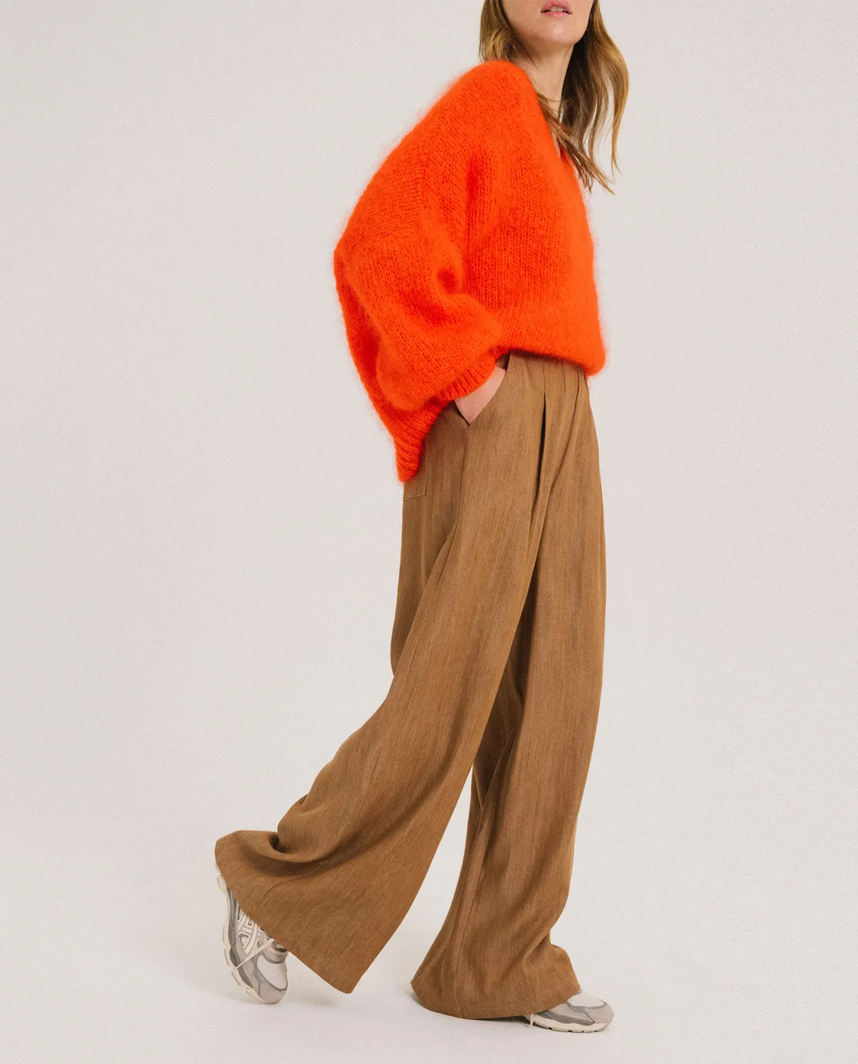 TINSELS DEVRIG pantalon OCRE lyocell large