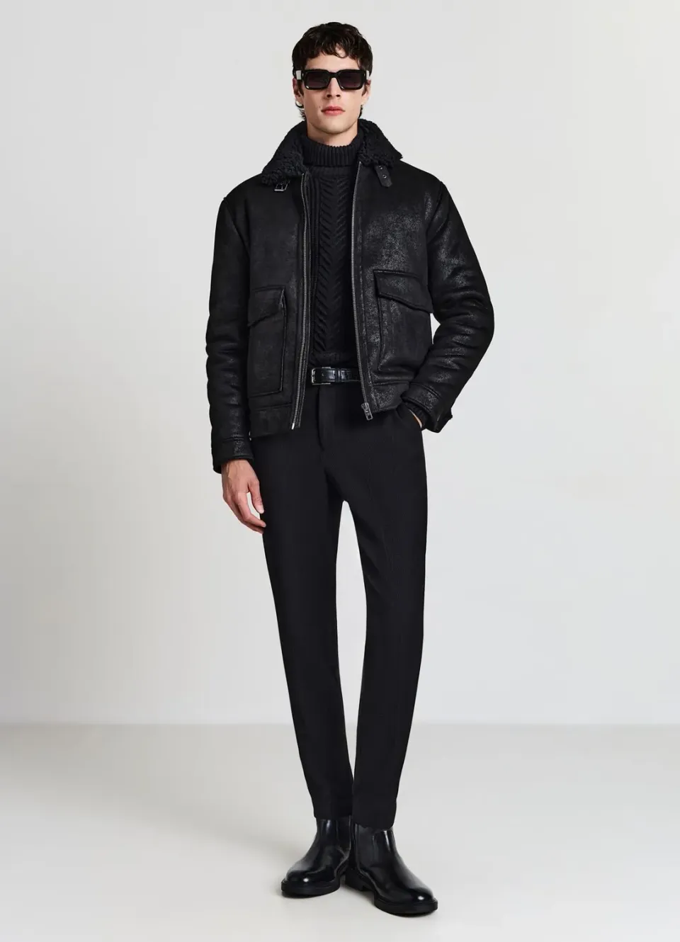 Calliope Veste homme effet mouton zippée chaude