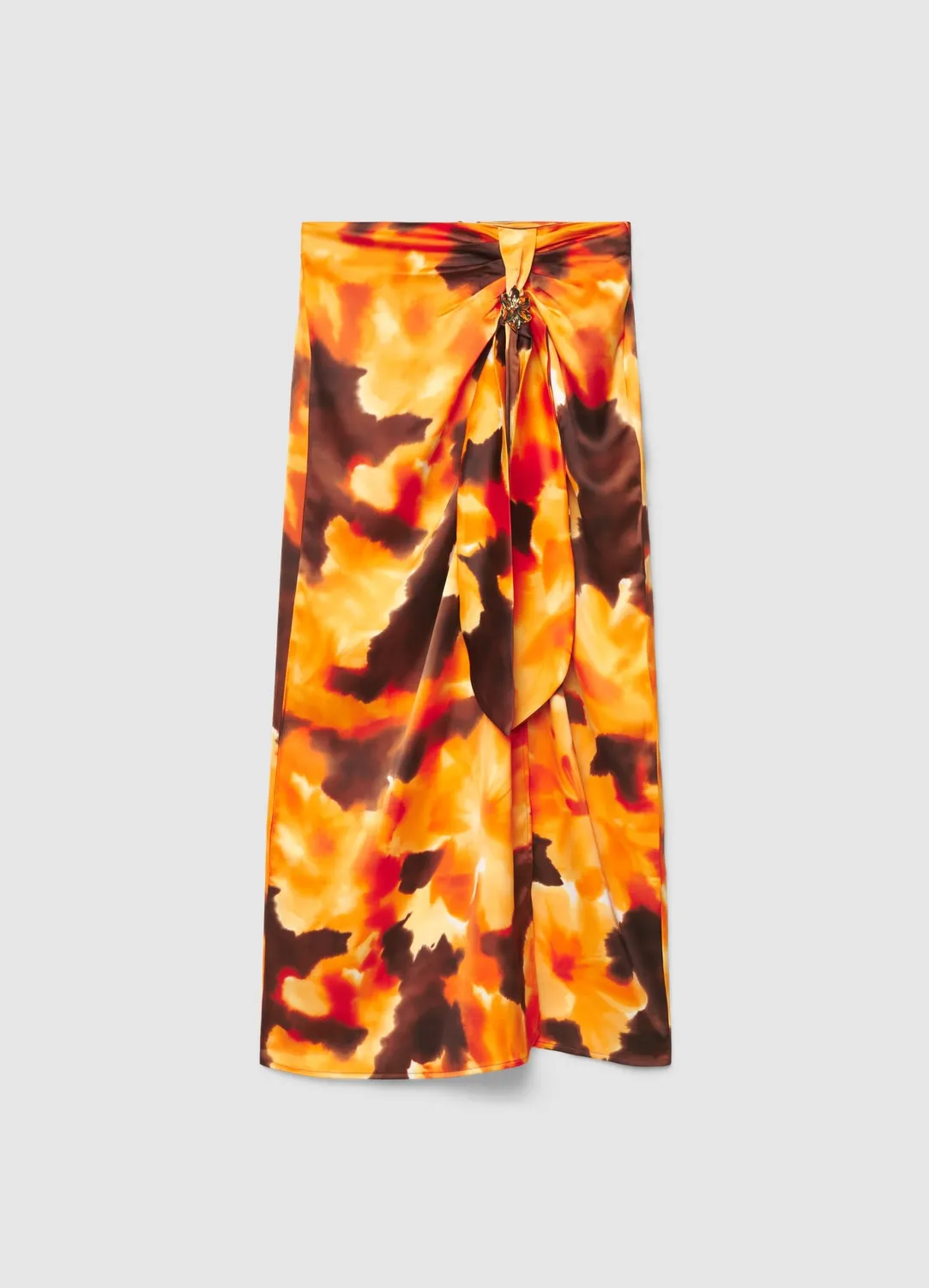 Calliope jupe longue femme imprimée fente boucle