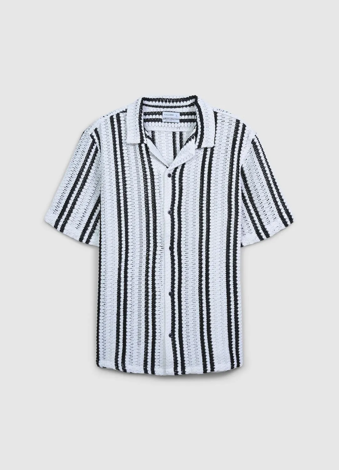 Calliope Croquet chemise homme rayée manches courtes