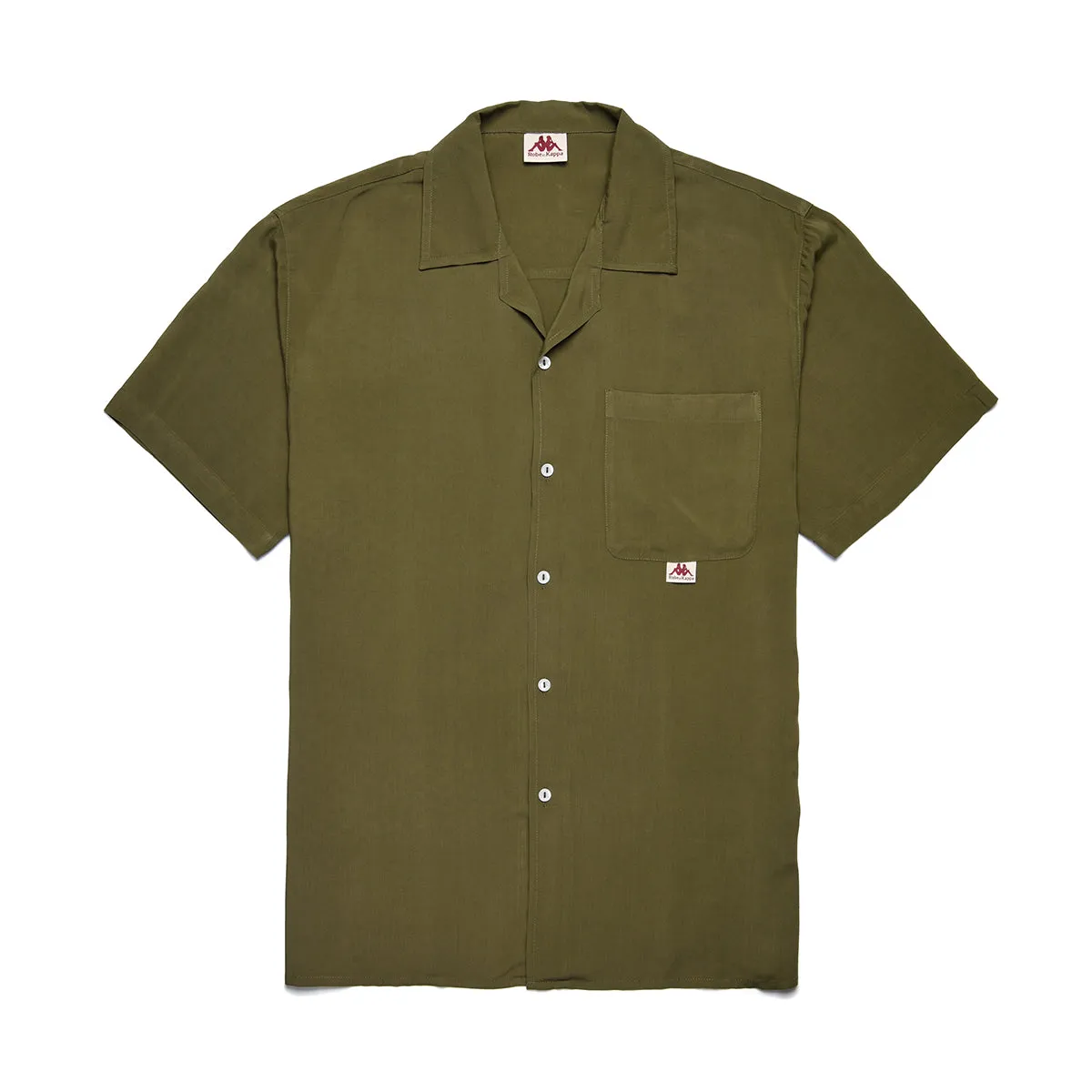Robe di Kappa Kemal chemise verte coton manches courtes
