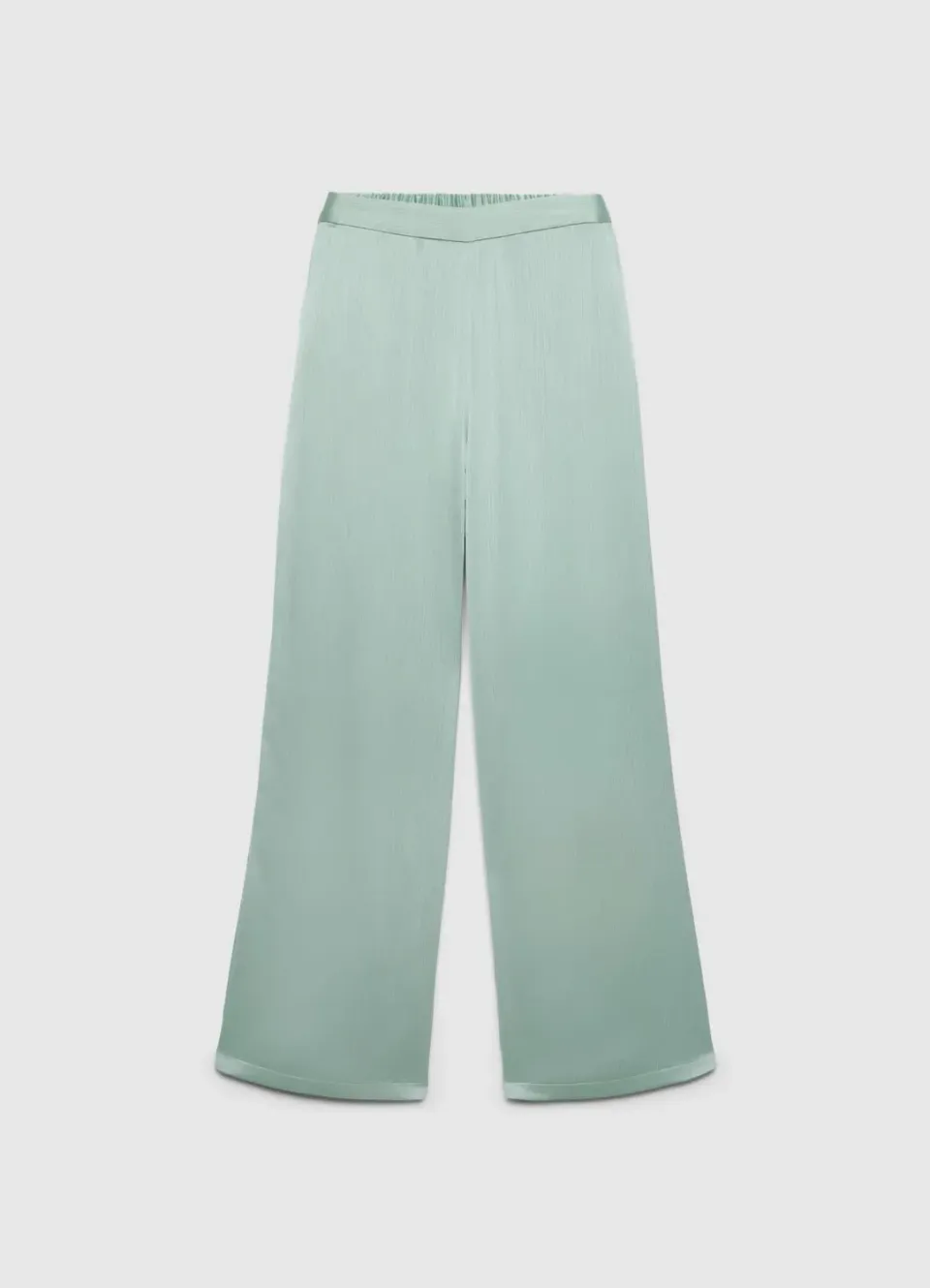 Calliope Satiné pantalon femme large taille haute