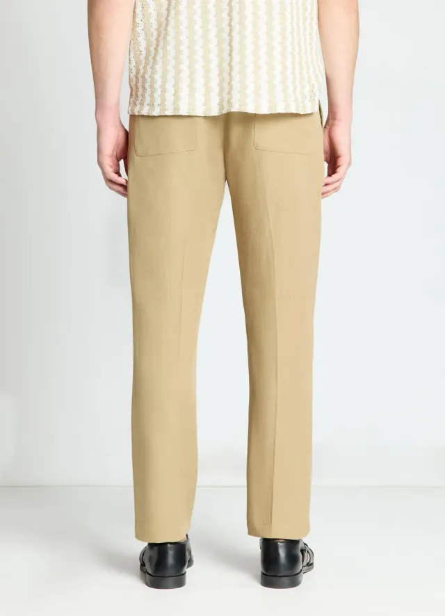 Calliope pantalon droit taille élastique uni homme