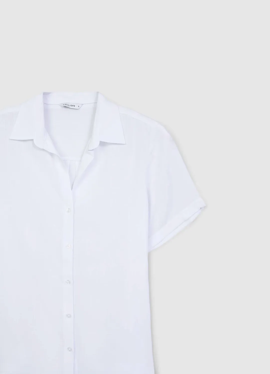 Calliope chemise femme manches courtes unie