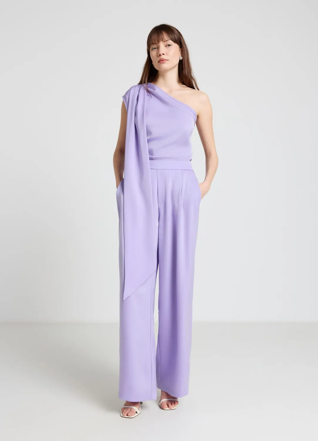 Calliope pantalon palazzo satiné fluide femme