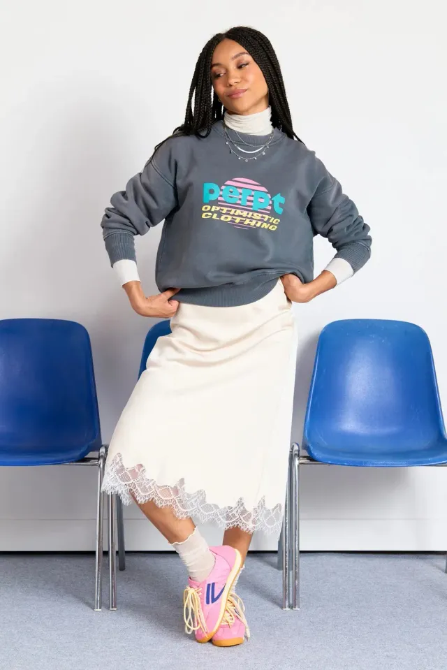 Perpète Donna sweat carbone effet délavé