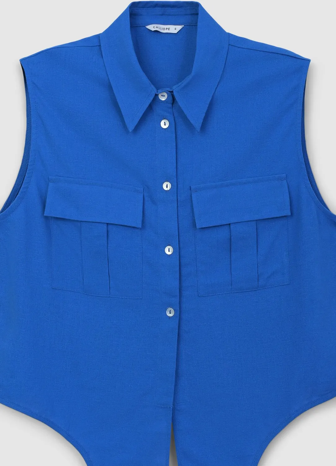 Calliope chemise sans manches femme lin nouée