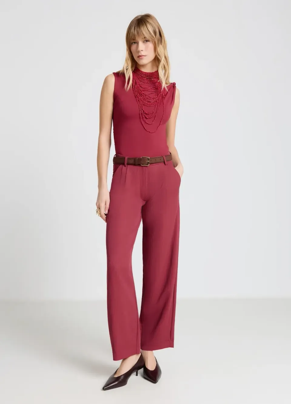 Calliope top asymétrique femme drapé à nœud