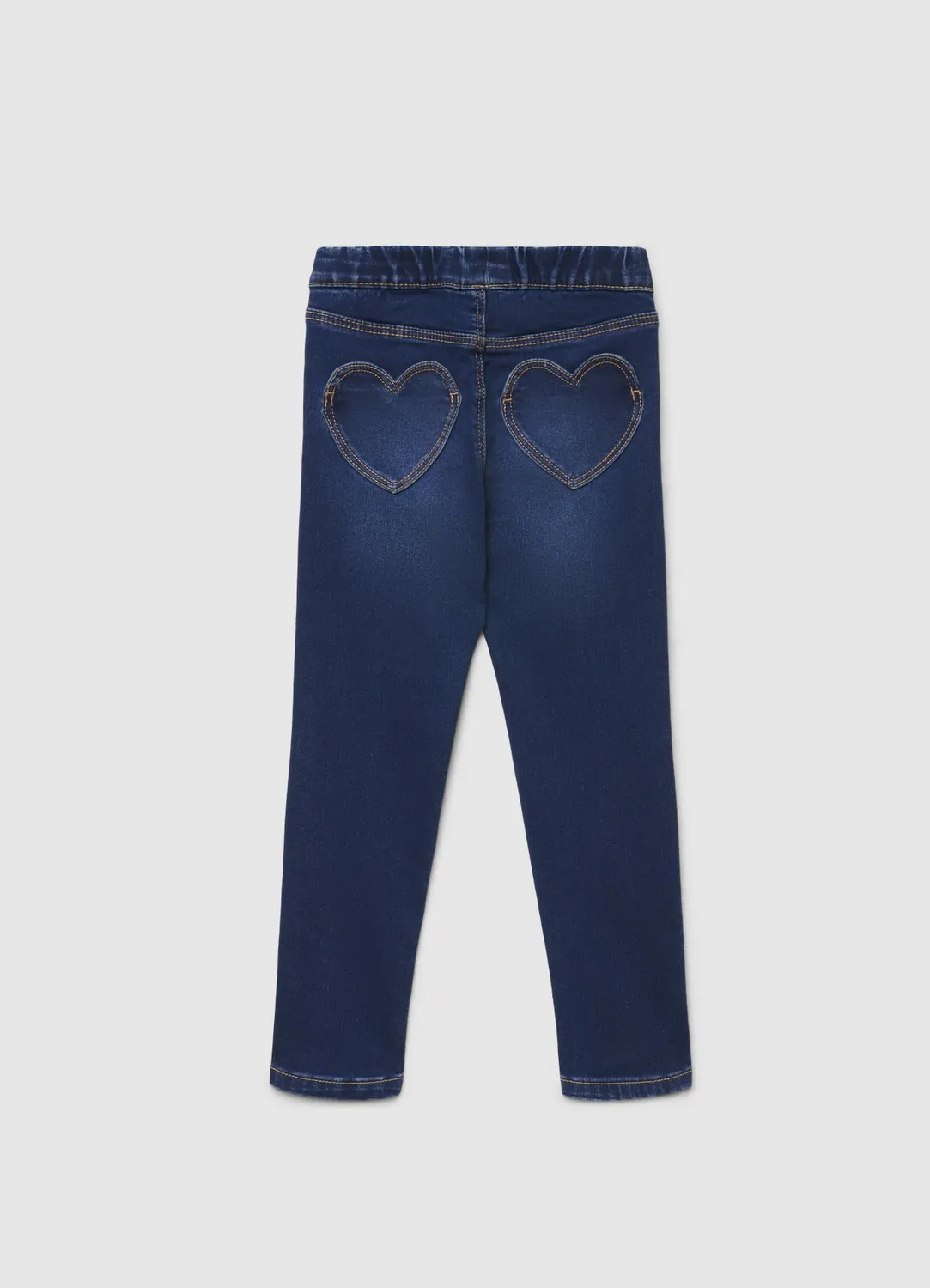 Calliope jean skinny fille à cœur taille élastique enfant